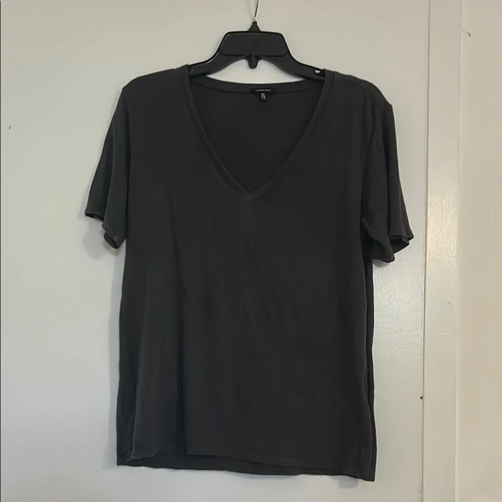 R13 Black V-neck Relaxed Short Sleeve T-Shirt - Picture 7 of 12